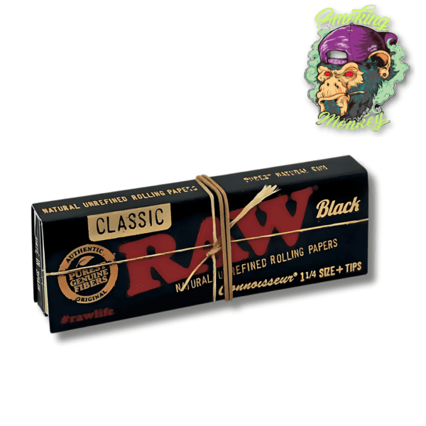 Raw connorsseur 1/1/4 + tips  classic black