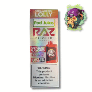 Pod Juice Raz Strawberry Lolly 6Mg